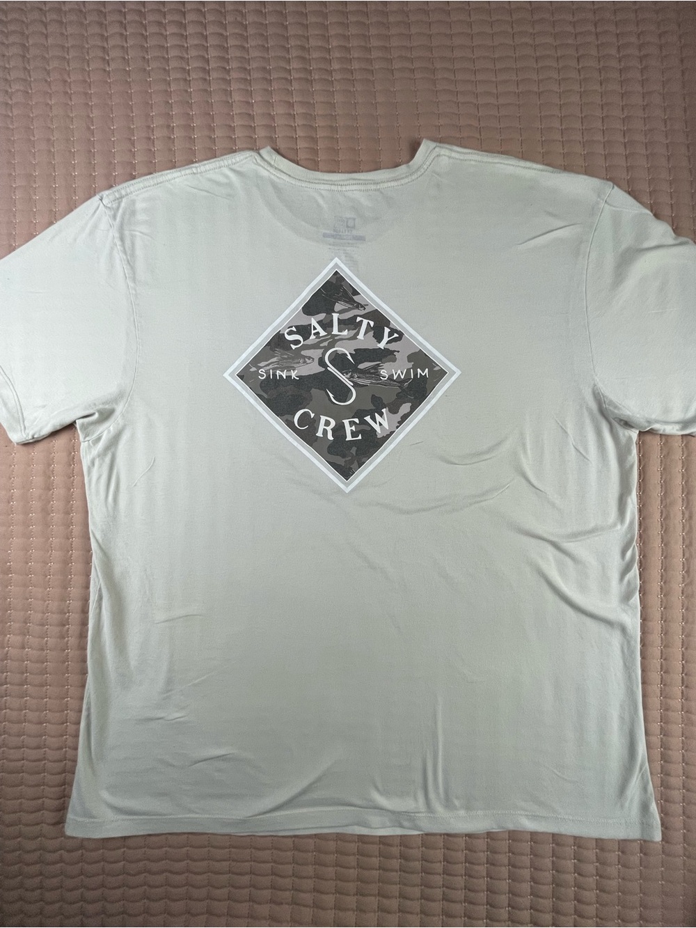 Salty Crew Men’s Short Sleeve Logo Tee Ivory XXL